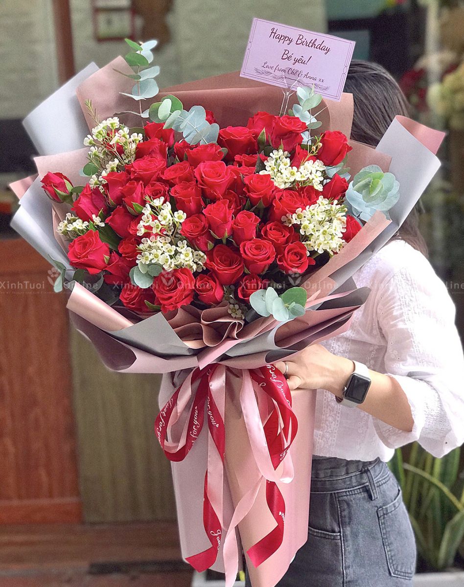Một bó hồng yêu kiều - Bó hoa sinh nhật mà cô gái nào cũng mong đợi